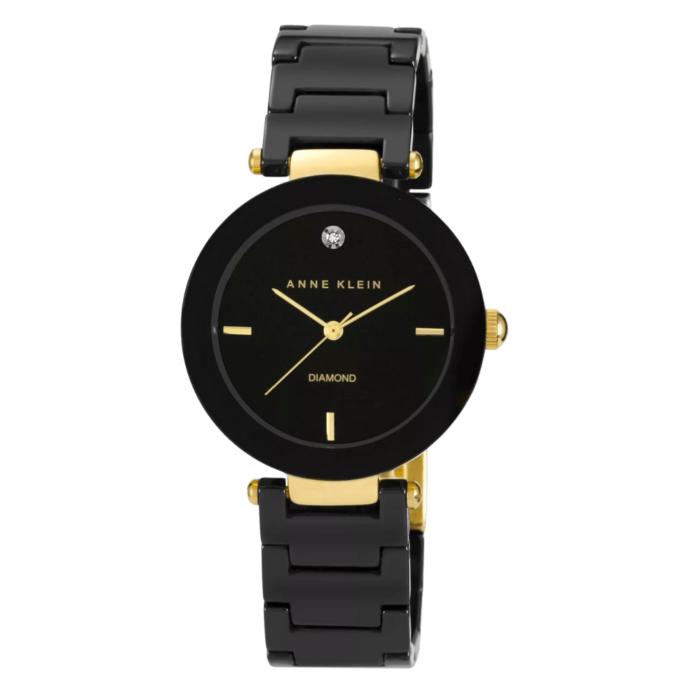 Anne Klein AK/1018BKBK Genuine Diamond Women's Watch | SecondBit Watches